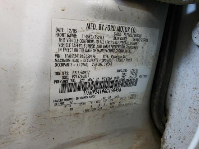 Photo 11 VIN: 1FAHP24196G150496 - FORD 500 