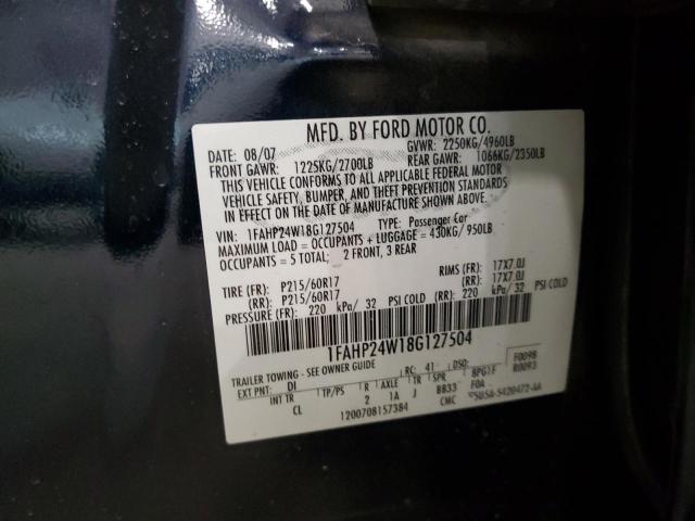 Photo 11 VIN: 1FAHP24W18G127504 - FORD TAURUS 