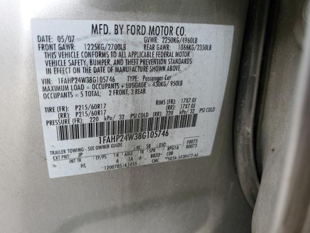 Photo 11 VIN: 1FAHP24W38G105746 - FORD TAURUS 