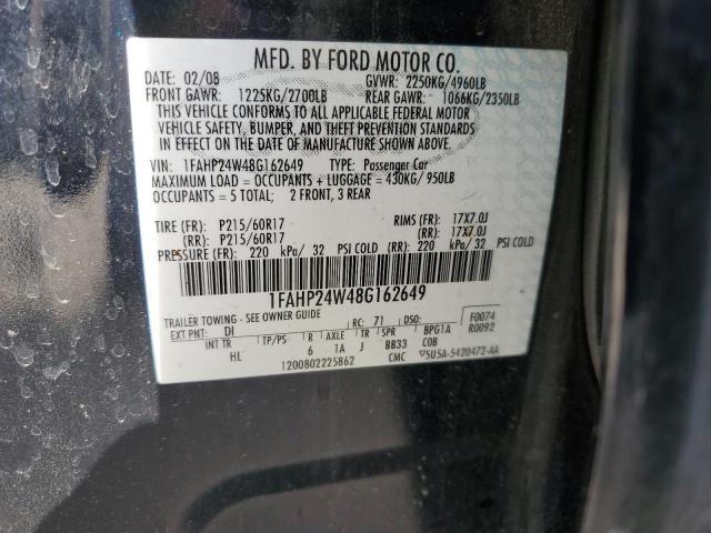 Photo 11 VIN: 1FAHP24W48G162649 - FORD TAURUS SEL 