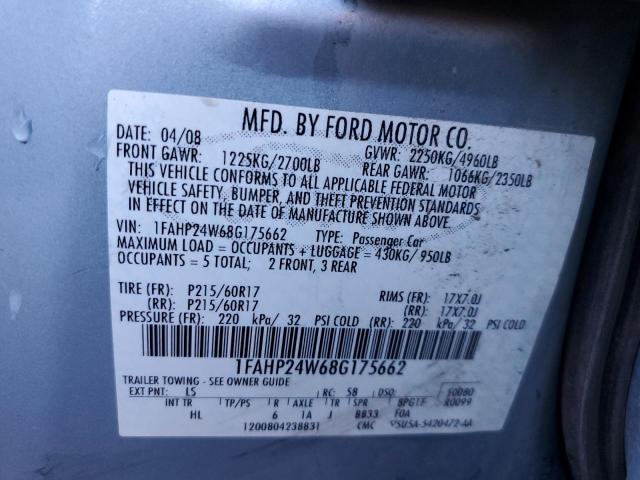 Photo 11 VIN: 1FAHP24W68G175662 - FORD TAURUS 