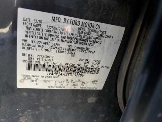 Photo 11 VIN: 1FAHP24W88G152206 - FORD TAURUS SEL 