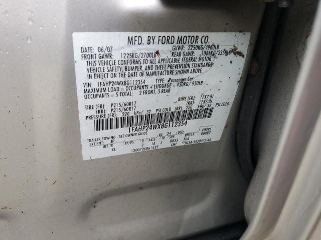 Photo 12 VIN: 1FAHP24WX8G112354 - FORD TAURUS SEL 