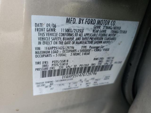 Photo 11 VIN: 1FAHP25147G129796 - FORD FIVE HUNDR 