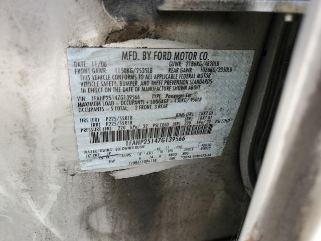 Photo 11 VIN: 1FAHP25147G139566 - FORD 500 