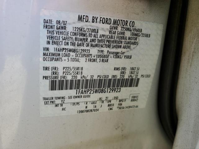 Photo 11 VIN: 1FAHP25W08G129923 - FORD TAURUS 