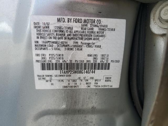 Photo 11 VIN: 1FAHP25W08G140744 - FORD TAURUS LIM 