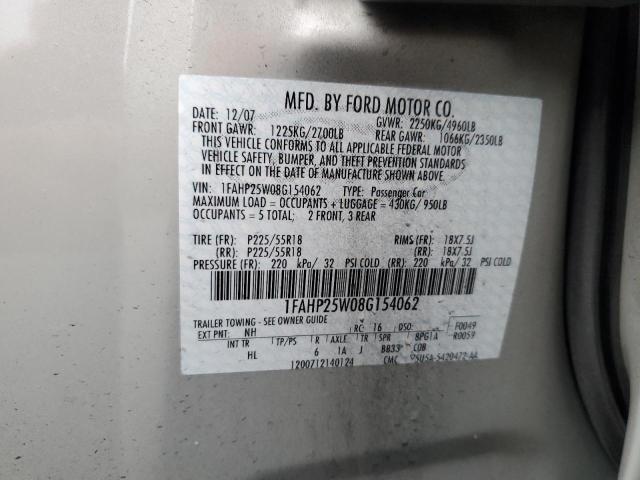 Photo 11 VIN: 1FAHP25W08G154062 - FORD TAURUS LIM 