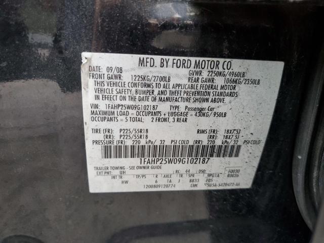 Photo 11 VIN: 1FAHP25W09G102187 - FORD TAURUS LIM 