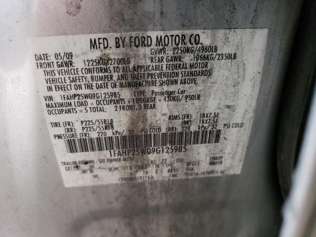 Photo 11 VIN: 1FAHP25W09G125985 - FORD TAURUS LIM 