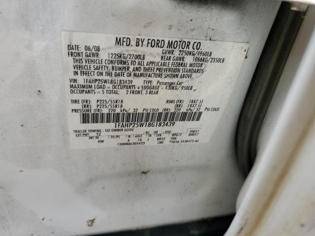 Photo 11 VIN: 1FAHP25W18G183439 - FORD TAURUS LIM 