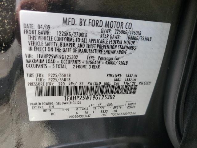 Photo 11 VIN: 1FAHP25W19G125302 - FORD TAURUS 