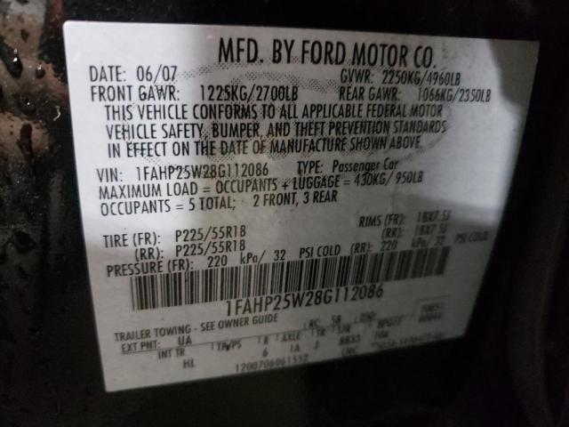 Photo 11 VIN: 1FAHP25W28G112086 - FORD TAURUS LIM 