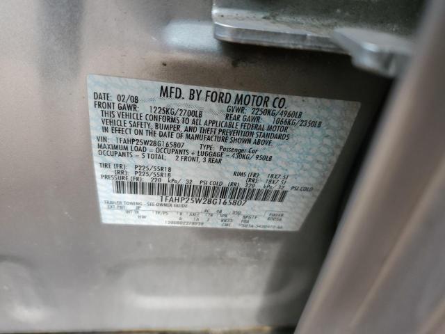 Photo 11 VIN: 1FAHP25W28G165807 - FORD TAURUS 