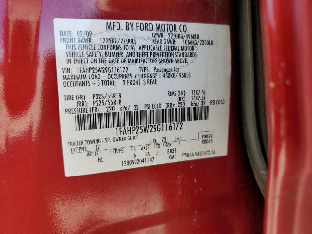 Photo 11 VIN: 1FAHP25W29G116172 - FORD TAURUS LIM 