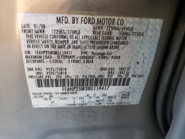 Photo 12 VIN: 1FAHP25W38G159417 - FORD TAURUS 