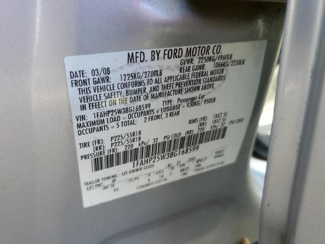 Photo 12 VIN: 1FAHP25W38G168599 - FORD TAURUS LIM 