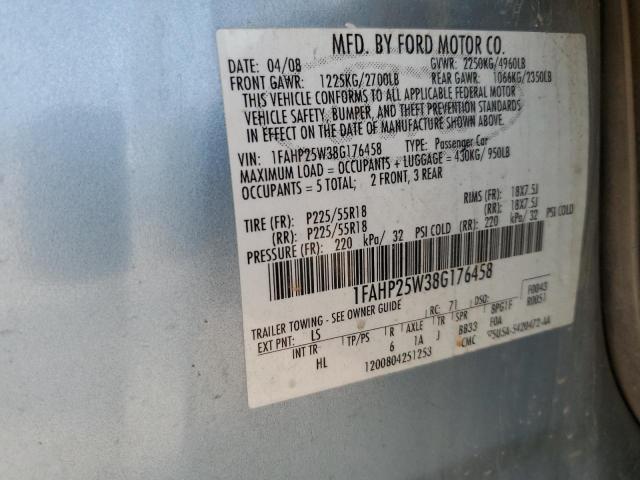 Photo 11 VIN: 1FAHP25W38G176458 - FORD TAURUS LIM 