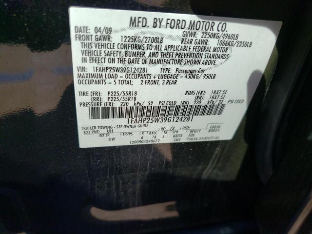 Photo 11 VIN: 1FAHP25W39G124281 - FORD TAURUS LIM 