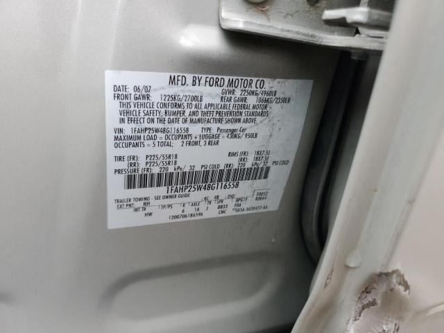 Photo 11 VIN: 1FAHP25W48G116558 - FORD TAURUS LIM 