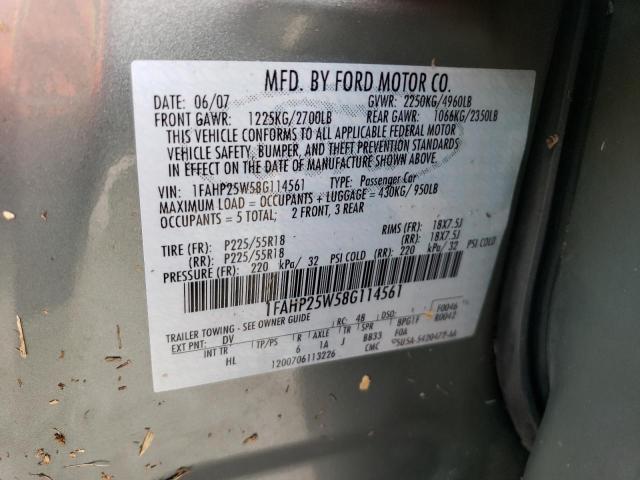 Photo 12 VIN: 1FAHP25W58G114561 - FORD TAURUS LIM 