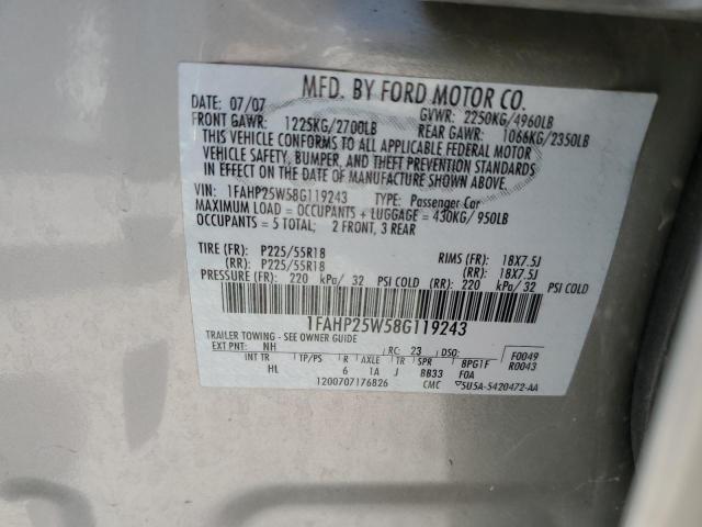 Photo 11 VIN: 1FAHP25W58G119243 - FORD TAURUS LIM 