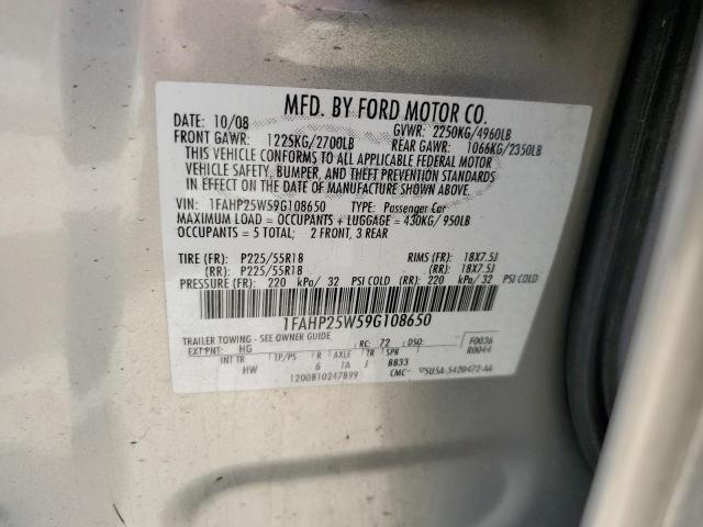 Photo 11 VIN: 1FAHP25W59G108650 - FORD TAURUS 