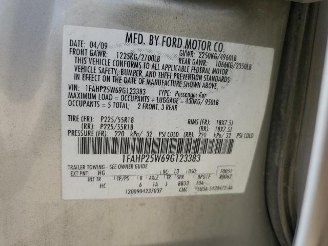 Photo 11 VIN: 1FAHP25W69G123383 - FORD TAURUS LIM 