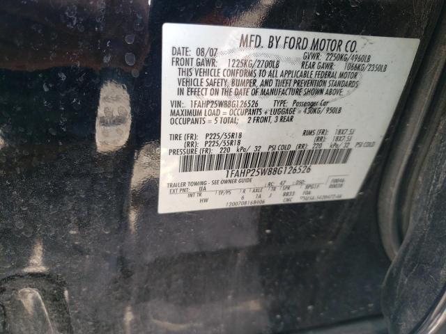 Photo 12 VIN: 1FAHP25W88G126526 - FORD TAURUS LIM 