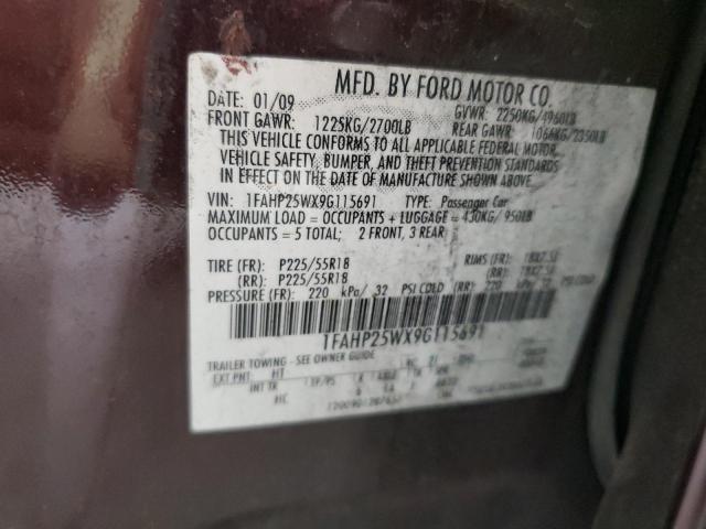 Photo 11 VIN: 1FAHP25WX9G115691 - FORD TAURUS 