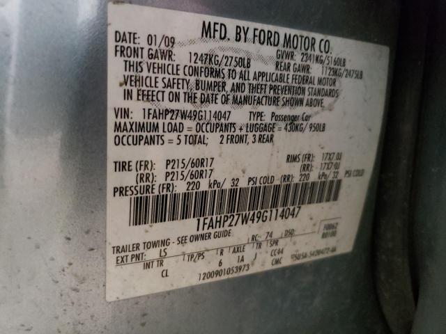 Photo 11 VIN: 1FAHP27W49G114047 - FORD TAURUS 