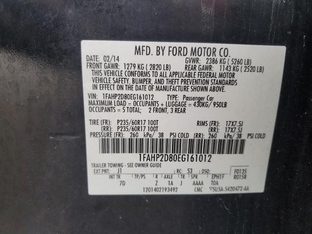 Photo 11 VIN: 1FAHP2D80EG161012 - FORD TAURUS 