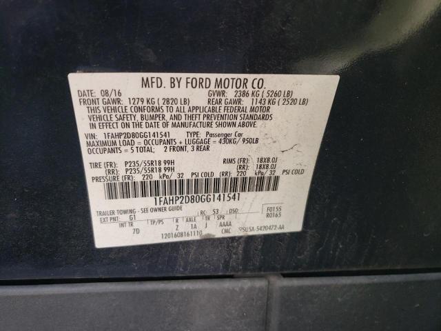 Photo 11 VIN: 1FAHP2D80GG141541 - FORD TAURUS SE 