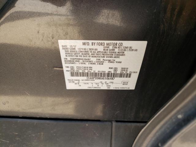 Photo 11 VIN: 1FAHP2D80JG106487 - FORD TAURUS SE 