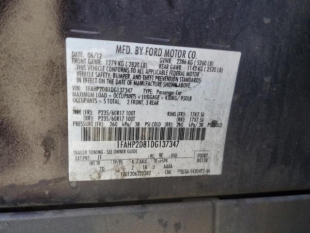 Photo 11 VIN: 1FAHP2D81DG137347 - FORD TAURUS 