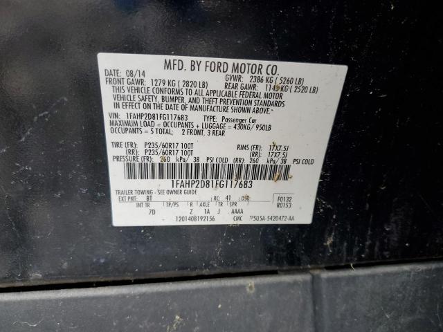 Photo 11 VIN: 1FAHP2D81FG117683 - FORD TAURUS 