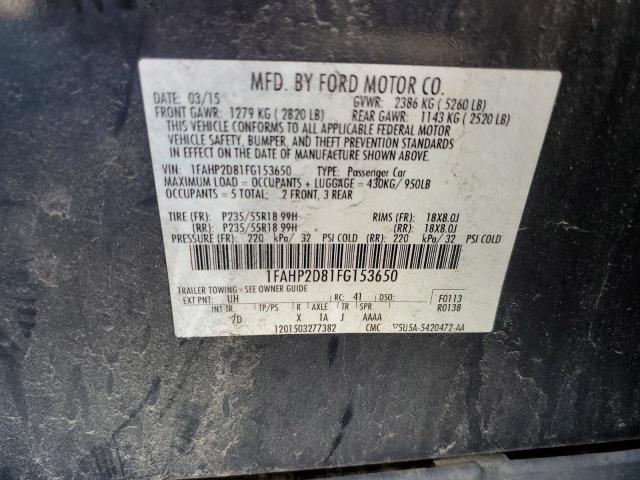 Photo 9 VIN: 1FAHP2D81FG153650 - FORD TAURUS SE 