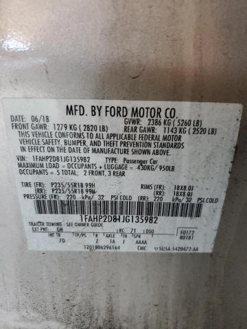 Photo 11 VIN: 1FAHP2D81JG135982 - FORD TAURUS SE 