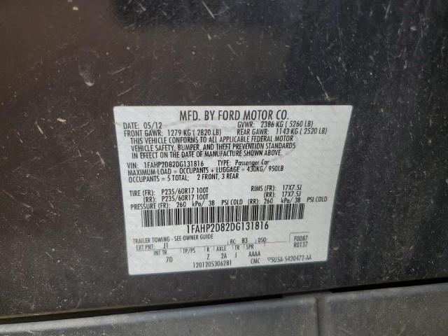 Photo 11 VIN: 1FAHP2D82DG131816 - FORD TAURUS 