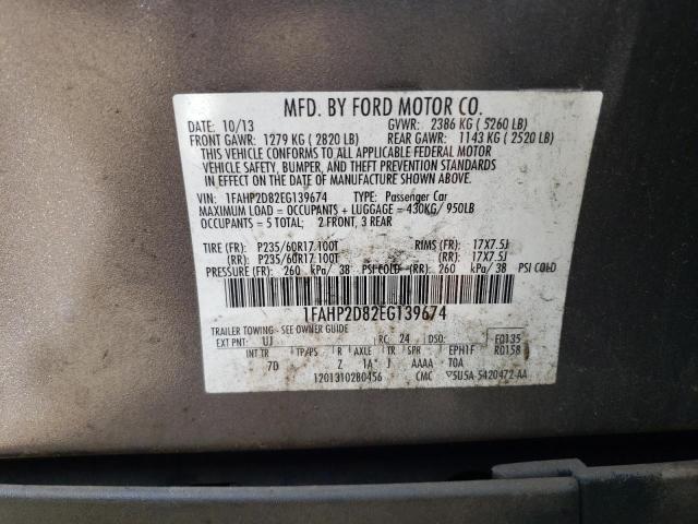 Photo 11 VIN: 1FAHP2D82EG139674 - FORD TAURUS 