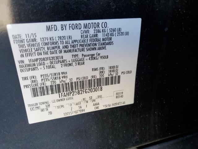 Photo 11 VIN: 1FAHP2D82FG203018 - FORD TAURUS SE 