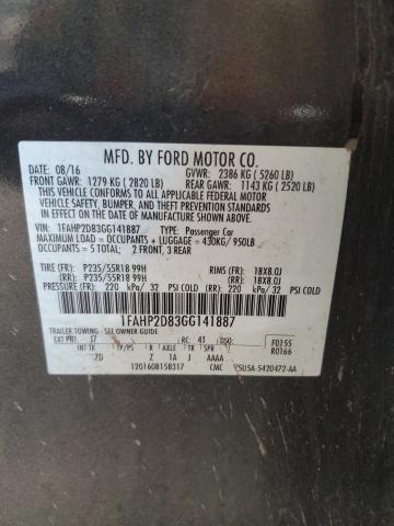 Photo 11 VIN: 1FAHP2D83GG141887 - FORD TAURUS 