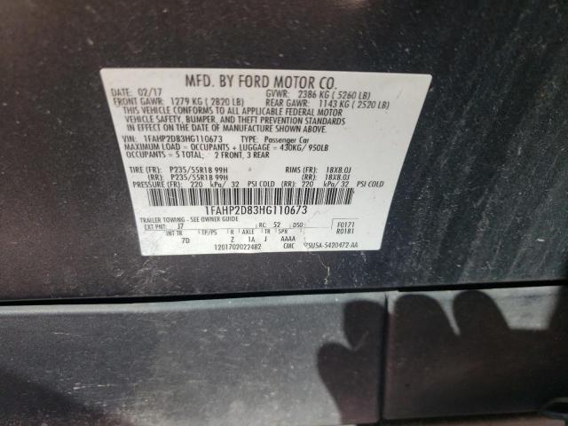 Photo 11 VIN: 1FAHP2D83HG110673 - FORD TAURUS 