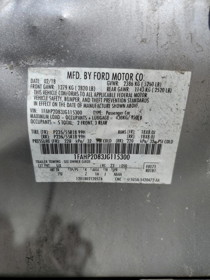 Photo 11 VIN: 1FAHP2D83JG115300 - FORD TAURUS 