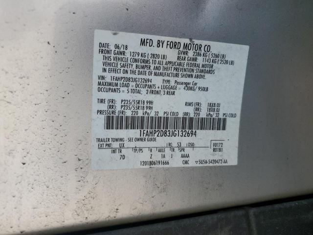 Photo 11 VIN: 1FAHP2D83JG132694 - FORD TAURUS SE 