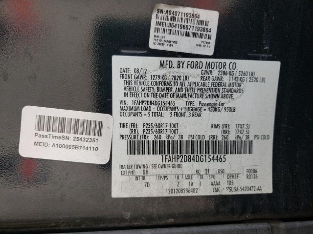 Photo 9 VIN: 1FAHP2D84DG154465 - FORD TAURUS SE 