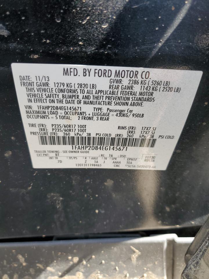 Photo 12 VIN: 1FAHP2D84EG145671 - FORD TAURUS 