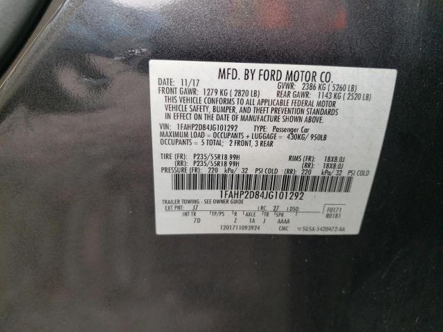 Photo 9 VIN: 1FAHP2D84JG101292 - FORD TAURUS SE 