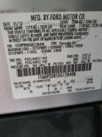 Photo 9 VIN: 1FAHP2D85DG128408 - FORD TAURUS SE 