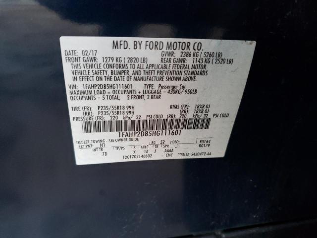 Photo 12 VIN: 1FAHP2D85HG111601 - FORD TAURUS 